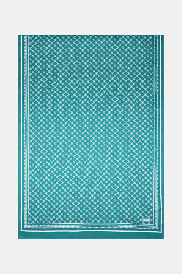 MONOGRAM DESENLİ İPEK ŞAL - 1