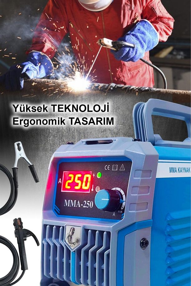 Inventör Dijital Göstergeli Kaynak Makinası 250i Amper 2,5 3 Çubugu Sorunsuz Eritir - 2