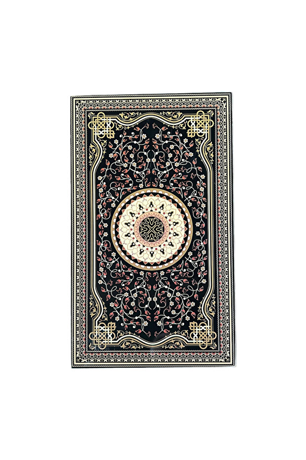 طقم طاولة الزهر البلاستيكية المزخرفة بالسجاد الأحمر مقاس 25 × 50 سم - 4