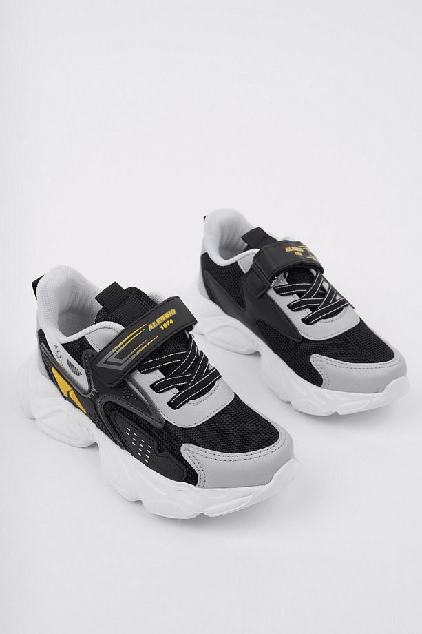 Panter Kalın Taban Cırtlı Ve Bağcıklı Unisex Çocuk Sneaker Spor Ayakkabı - 4