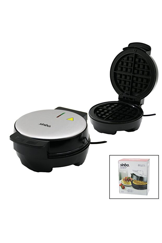 Belgian Waffle Maker Electric 4 Waffles - Non-Stick Cast Plate Stainless Steel Top Coating Ssm-