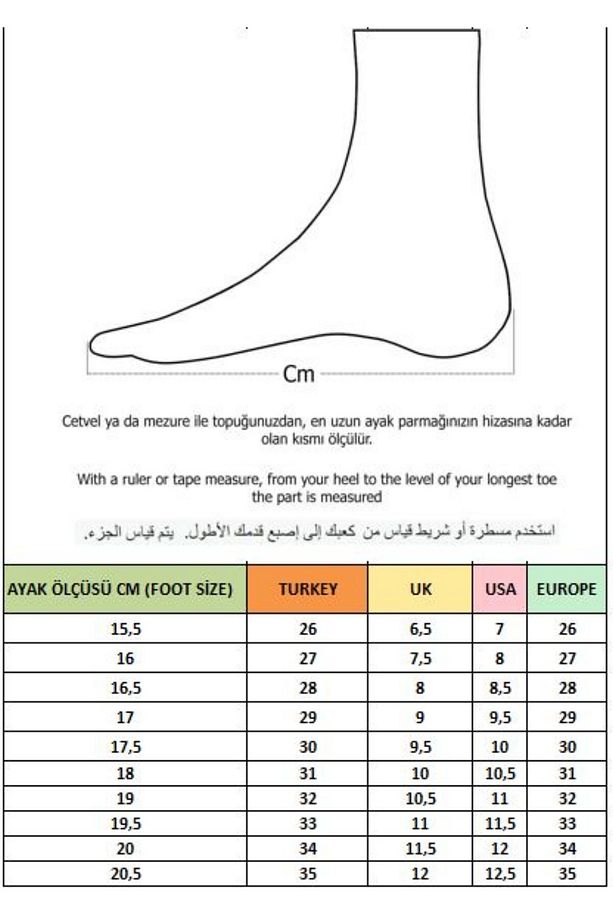 Panter Kalın Taban Cırtlı Ve Bağcıklı Unisex Çocuk Sneaker Spor Ayakkabı - 3
