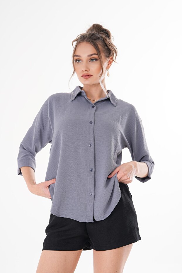 Kadın Dirsek Kol Ayrobin Gömlek 260114 - - 2