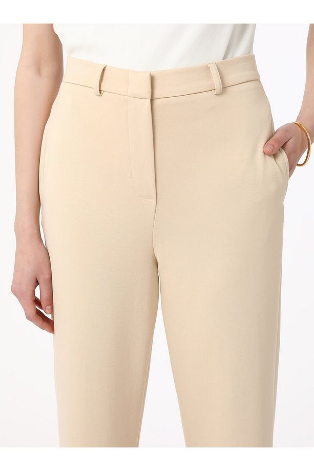 Yumuşak TuşeliCeplin Basic Pantolon - Tas Rengi - Refka - 4