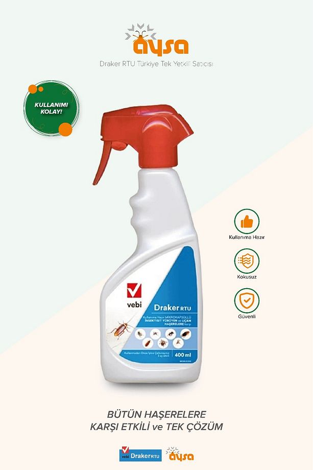 Kullanıma Hazır Pire Ilacı Draker Rtu 400 ml Mikrokapsüllü Pire Ilacı - 2
