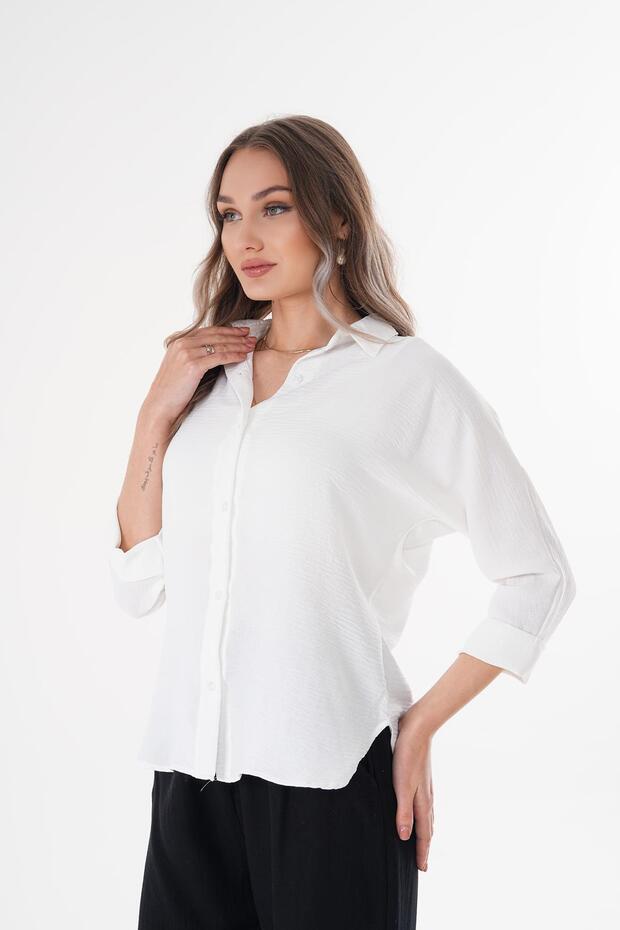 Kadın Dirsek Kol Ayrobin Gömlek 260114 - - 3