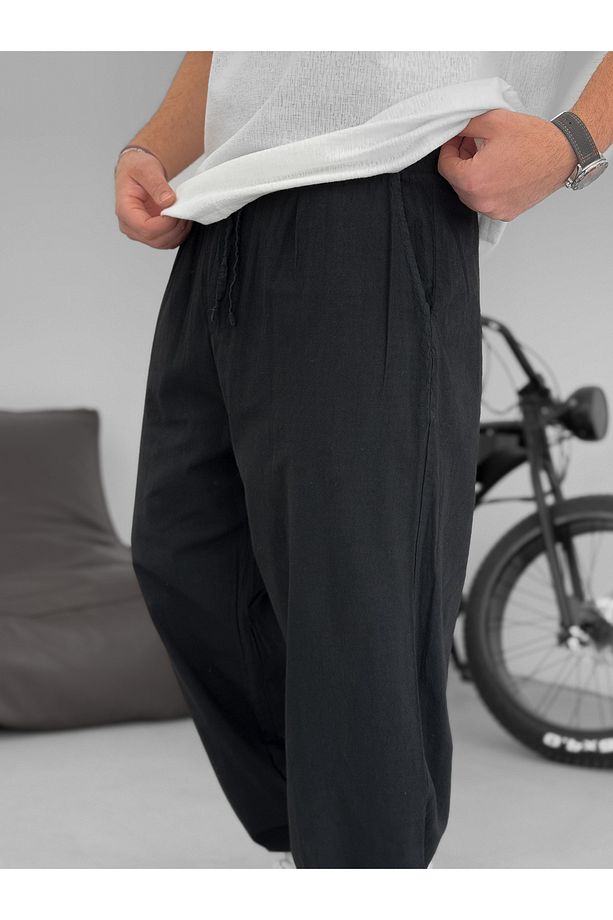 Siyah Fresh Kumaş Basic Pantolon YP-5003 - 6