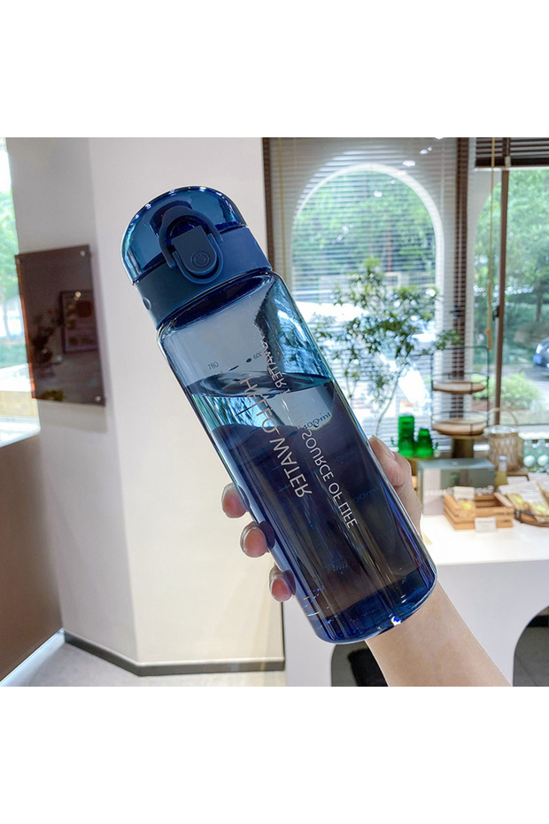 701-800ml Blue Sports Water Cups For Students Plastic Anti Fall Primary School Students Portable Sum