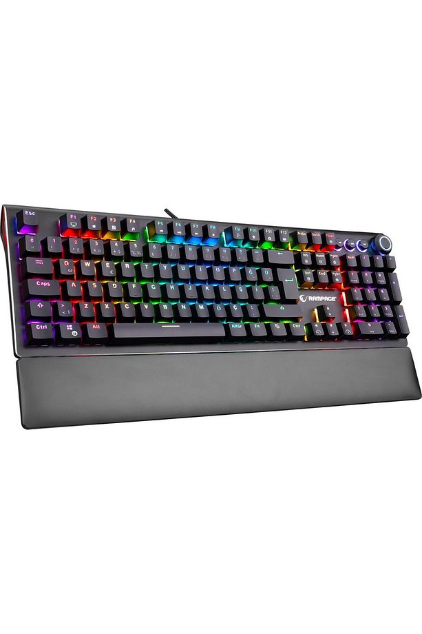 KB-R92 Thunder Red Switch Rgb Ledli Bilek Destekli Mekanik Gaming Oyuncu Klavye - 3