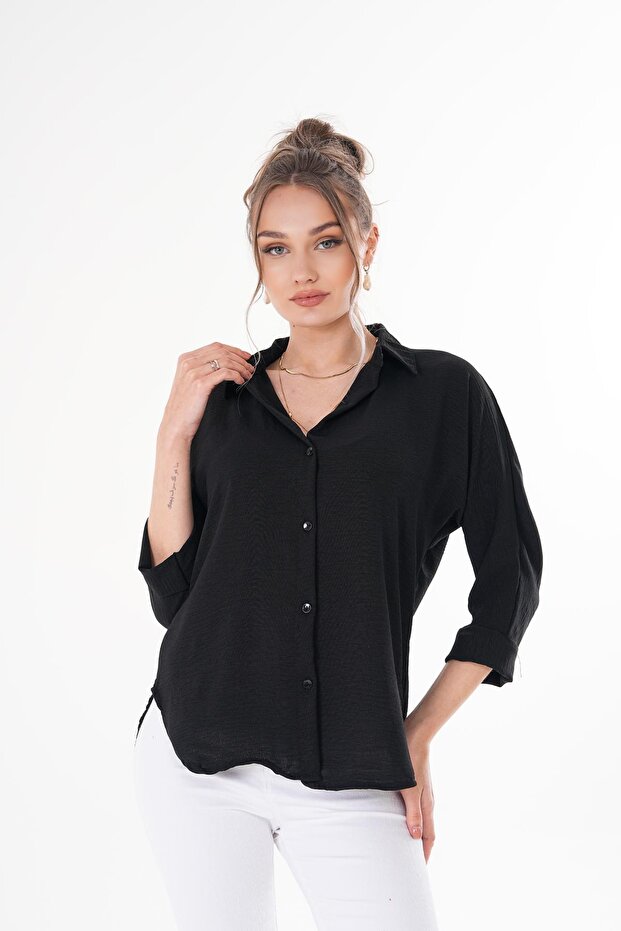 Kadın Dirsek Kol Ayrobin Gömlek 255070 - - 2