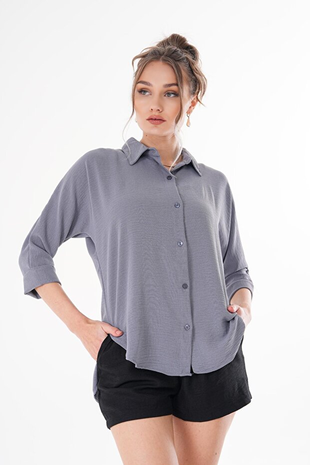 Kadın Dirsek Kol Ayrobin Gömlek 260114 - - 3