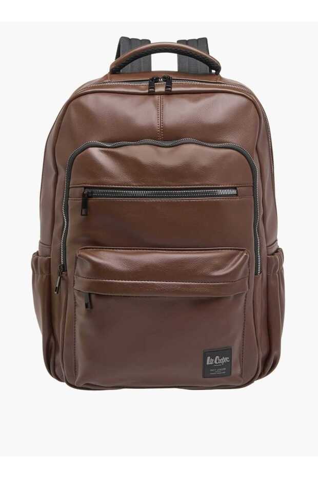 Solid Backpack with Adjustable Strap and Zip Closure - W 32 x H 45 x D 16 cm