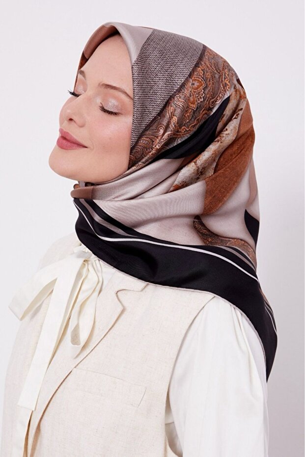 Twill İpek Eşarp LD4137-1 - 1