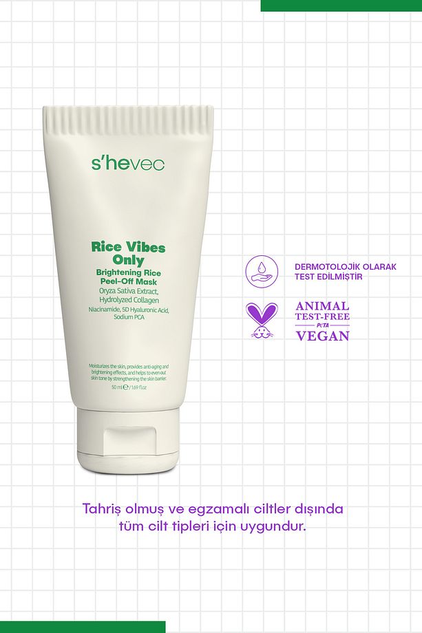 Rice Vibes Only – Aydınlatıcı Soyulabilen Pirinç Maske (%100 VEGAN) - 5