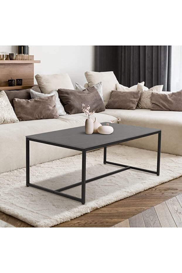 طاولة قهوة 110×60×45 سم - أسود