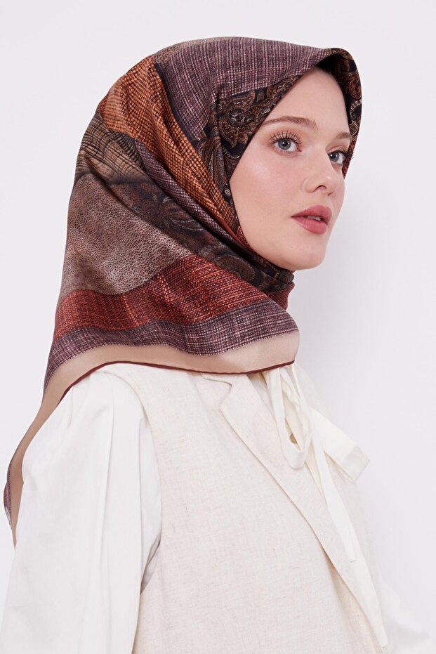 Twill İpek Eşarp LD4177-1 - 1