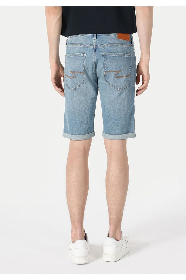 Regular Fit Jean Erkek Şort - 2