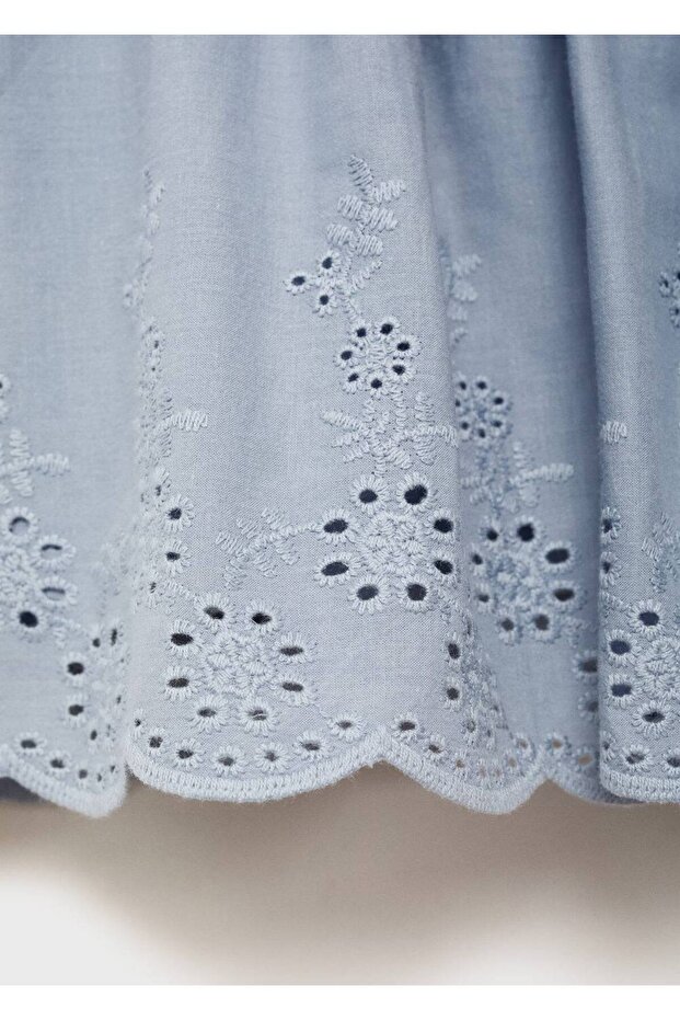 İngiliz nakışlı mini etek - 6