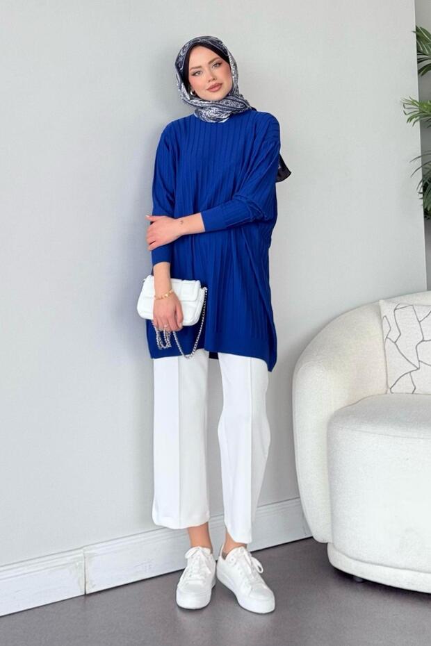 تونيك غزل بارد بلون ساكس - 3