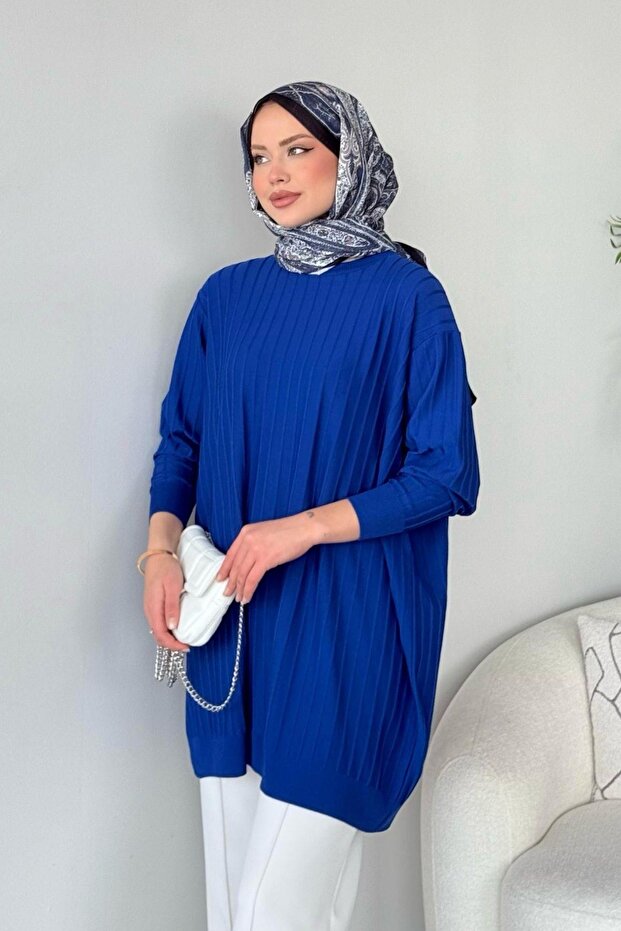 تونيك غزل بارد بلون ساكس - 4