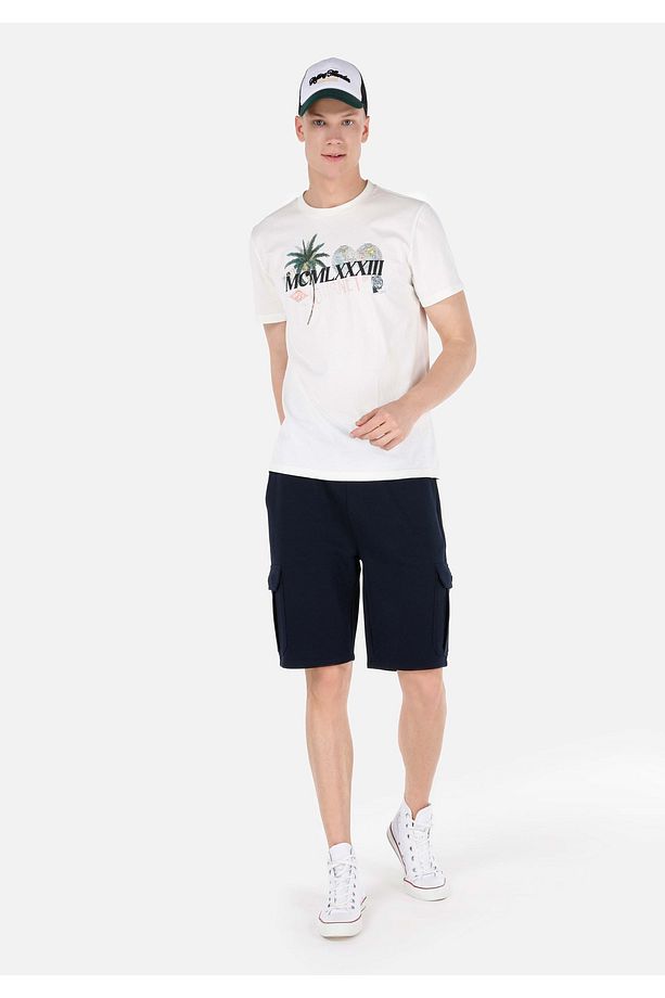 Slim Fit Orta Bel Erkek Lacivert Şort - 1