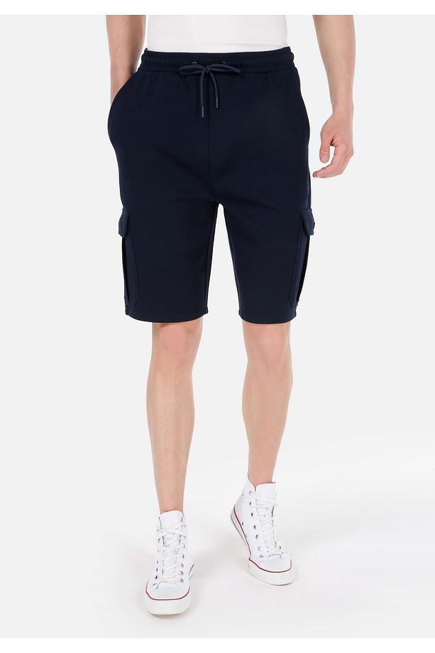 Slim Fit Orta Bel Erkek Lacivert Şort - 4