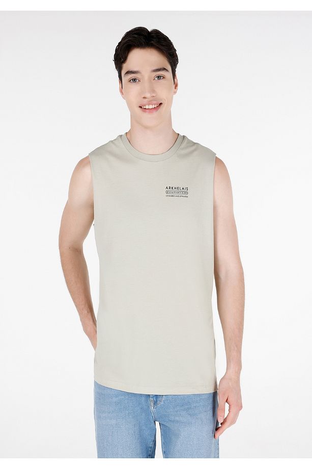 Regular Fit Erkek Yeşil Atlet - 1