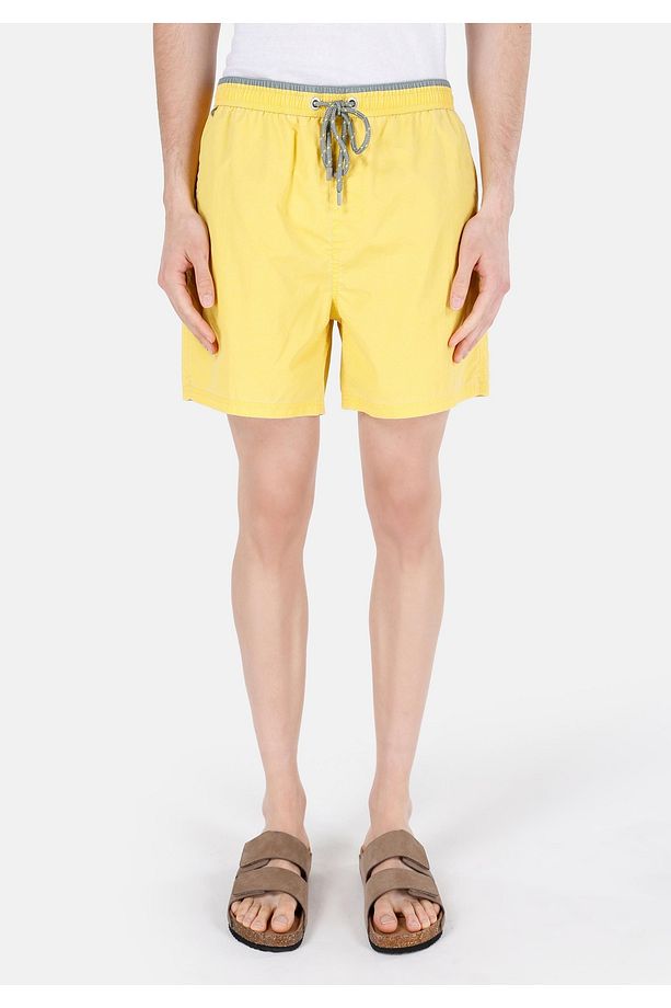 Slim Fit Erkek Sari Deniz Şortu - 4