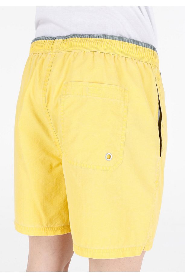 Slim Fit Erkek Sari Deniz Şortu - 6