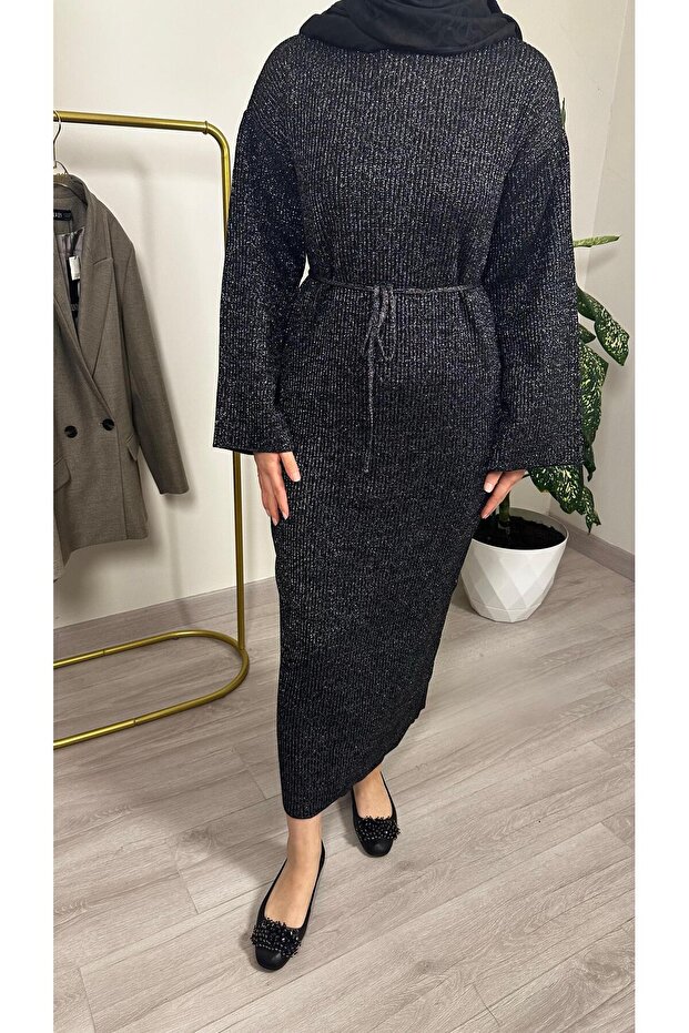 Simli Triko Elbise - 4