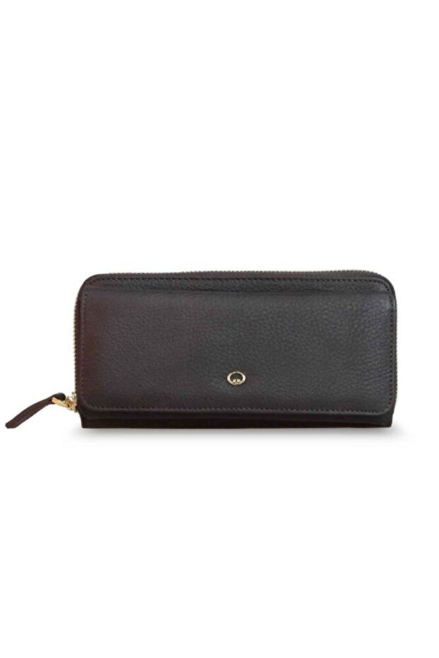 Matte Brown Genuine Leather Women's Wallet P1263