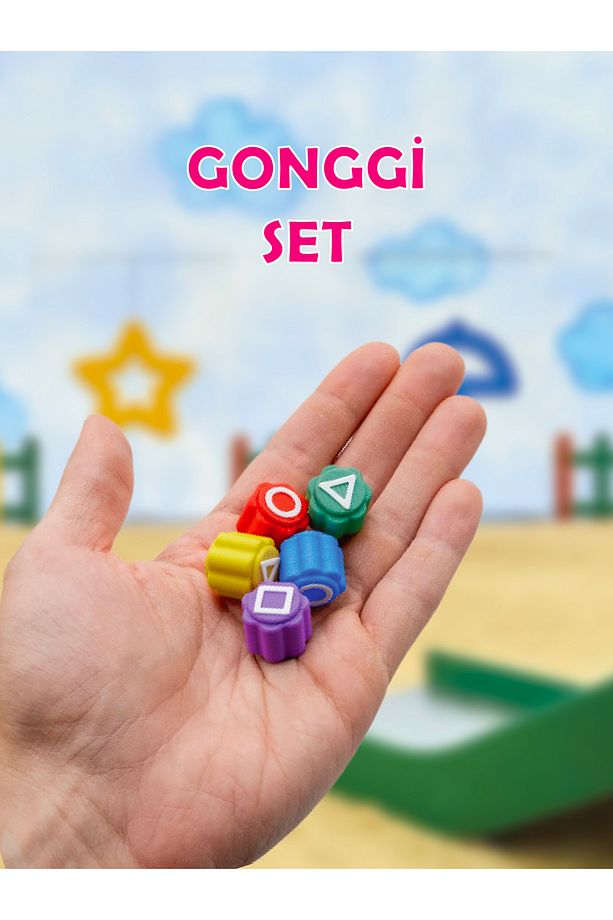 Squid Game Dalgona Kurabiye Seti (4 ADET) (ŞEMSİYE, YILDIZ, ÜÇGEN, DAİRE) - Gonggi 5 Taş - 3