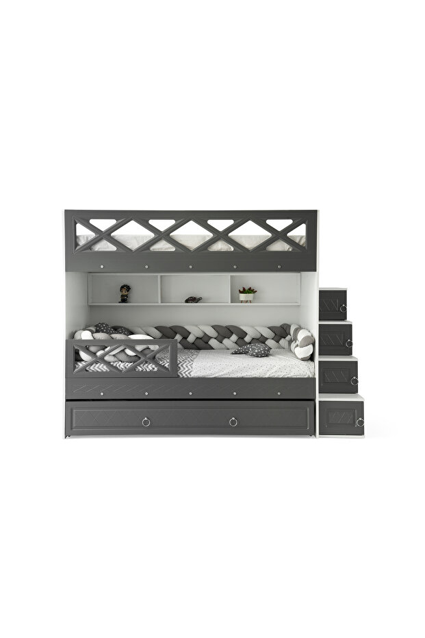 Mars Ranza / 2adet Bambo Yaylı Yatak Dahil / Ücretsiz Kurulum / %100 MDF - 5