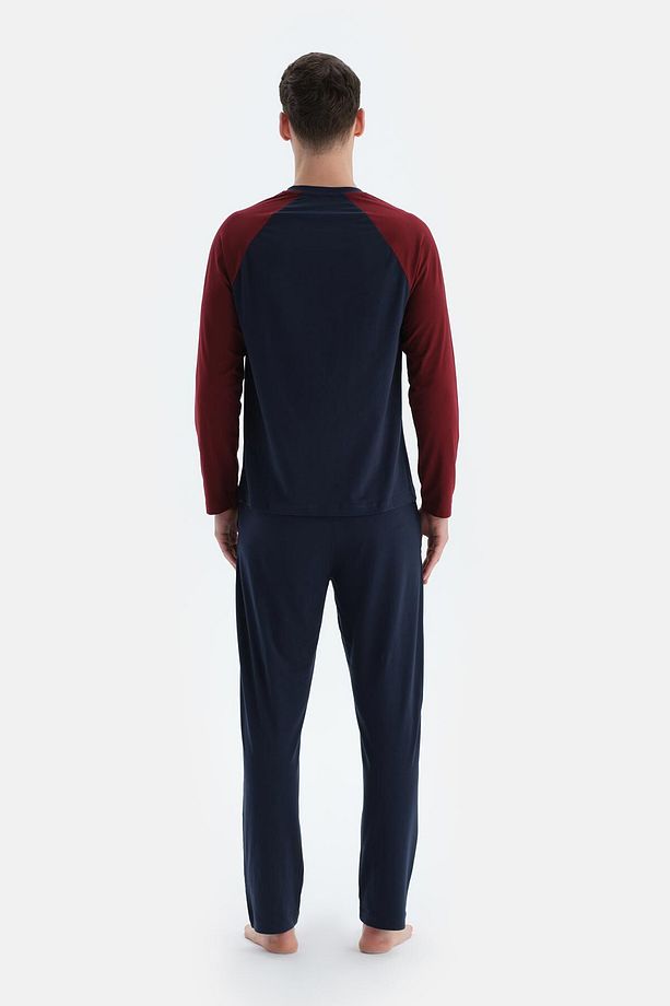 Lacivert Erkek Reglan Kol Pijama Takımı - 2