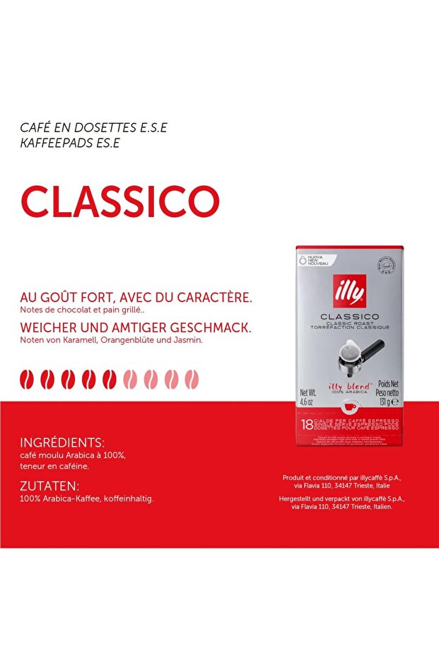 E.S.E. Coffee Pods - Classico Medium Roast, Chocolate & Caramel Notes, 18 Count - 2