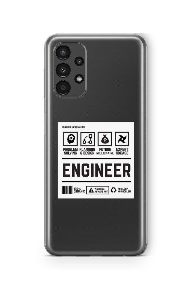 Samsung Galaxy A13 Compatible Engineer Design Printed Transparent Case
