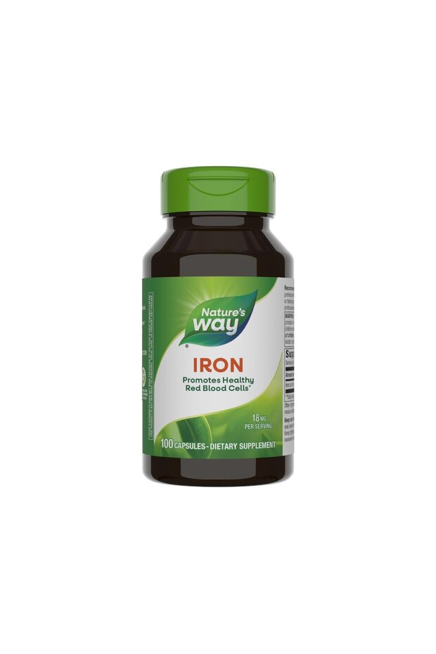 Iron for Healthy Red Blood Cells, 18 mg Iron Gluconate, Gluten Free, 100 Capsules
