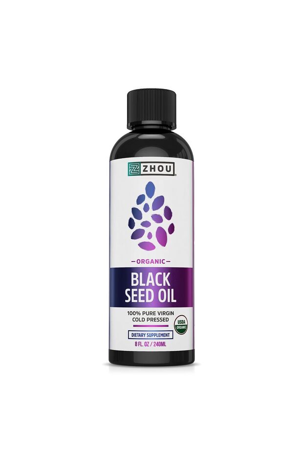 Organic Black Seed Oil | Cold Pressed Omega 3 6 9 | Immune, Hair, Skin Support | Vegan | 8oz