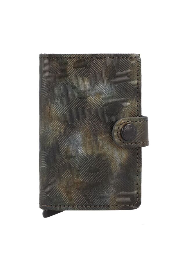 Miniwallet Jungle Card Holder Wallet, Black-Green