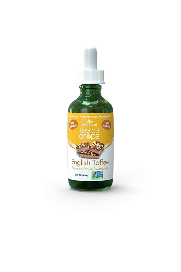 Stevia Liquid Sweet Drops - English Toffee, Zero-Calorie, Sugar-Free, Keto, 2 Fl Oz