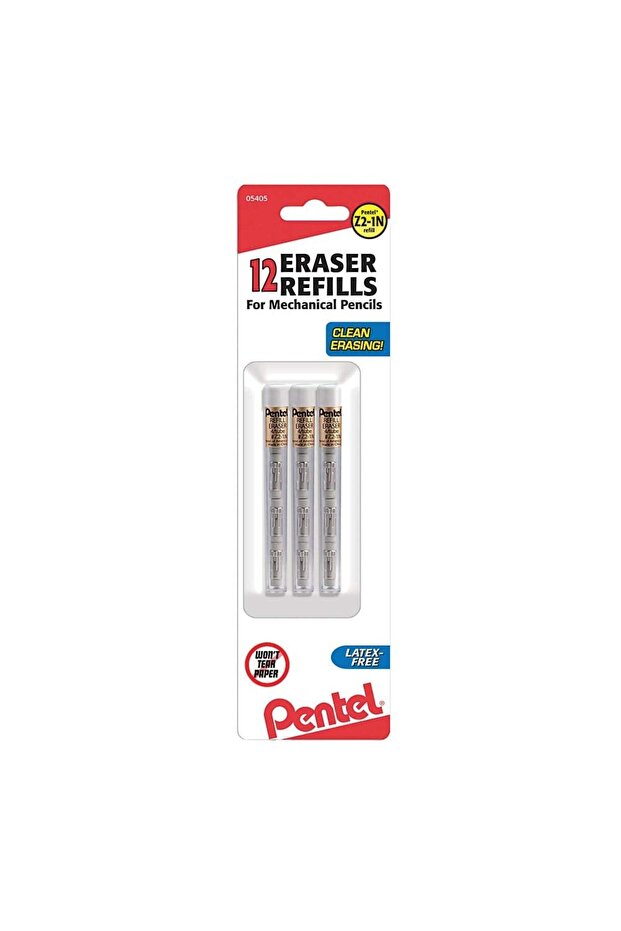 ® Eraser Refills For Mechanical Pencils, White, Pack Of 12