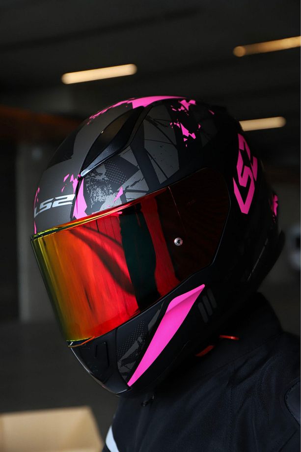 RAPID 2 PALIMNESIS MAT SİYAH-PEMBE KASK - 6
