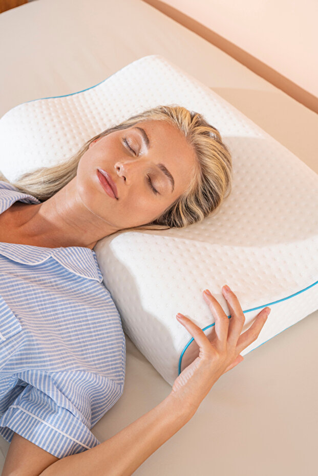 Comfy Orthopedic Visco Pillow with Neck Support 60X40X12/10Cm