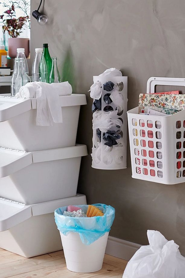 Askılı Poşetlik Poşet Düzenleyici Sepet 45cm Şeffaf RA515 - 4