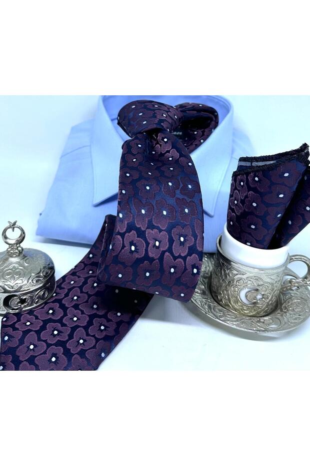 Dokuma Mendilli Kravat - 3