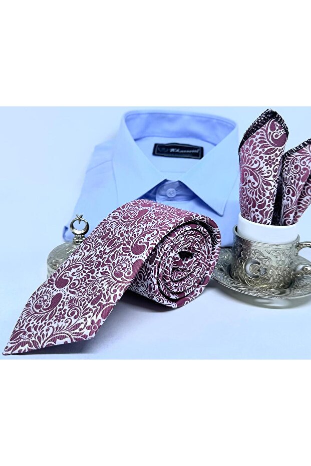 Dokuma Mendilli Kravat - 3