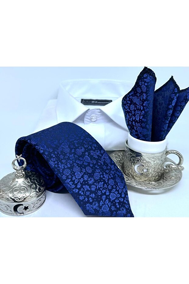 Dokuma Mendilli Kravat - 4