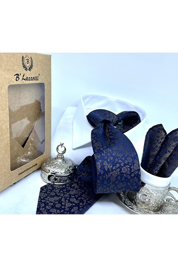 Dokuma Mendilli Kravat - 2