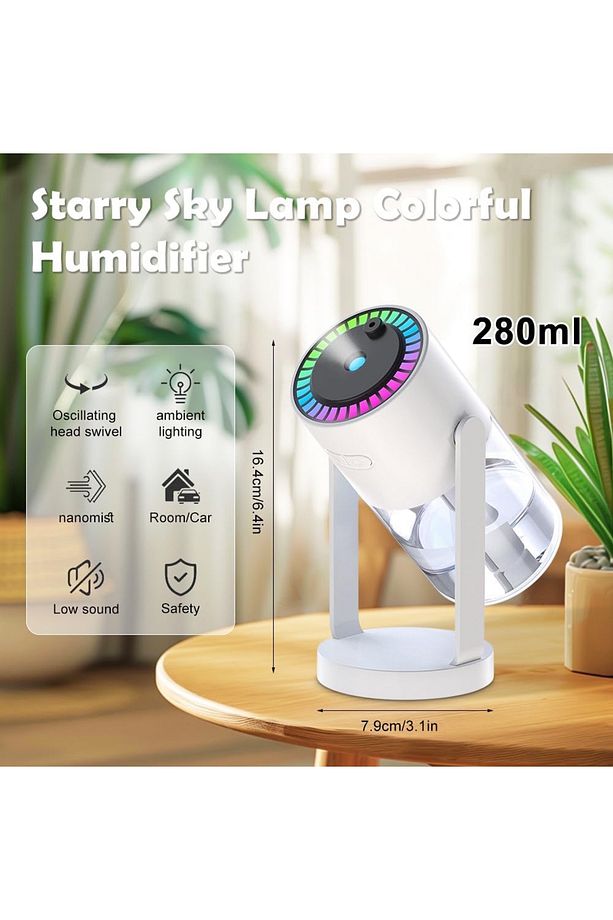 Humidifier 280 Ml Ultrasonik Hava Nemlendirici Buhar Makinesi Tavana Işık Yansıtan Gece Lambası CL28 - 3