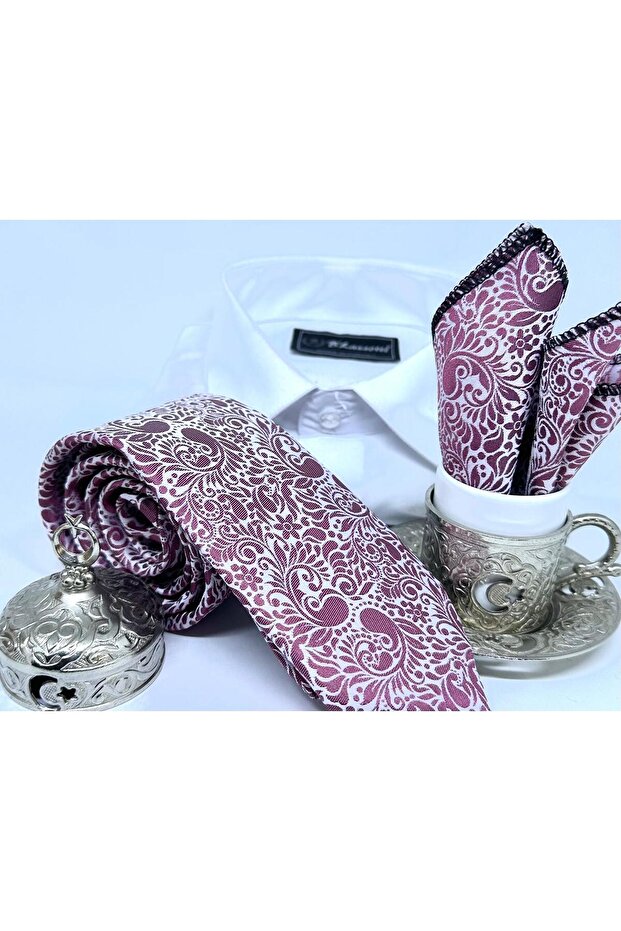 Dokuma Mendilli Kravat - 5